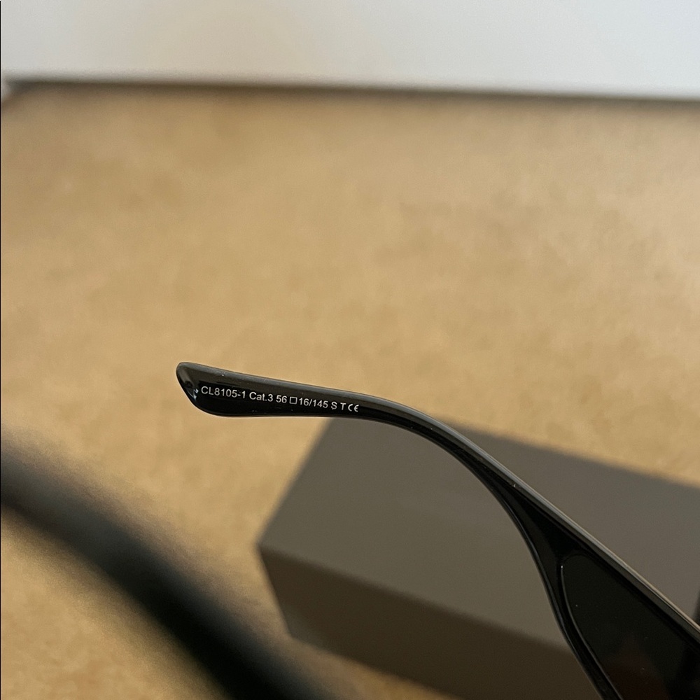 Carolina Lemke Black Rectangular Sunglasses - Picture 4 of 6